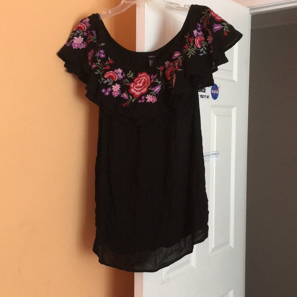 Black off-shoulder dress